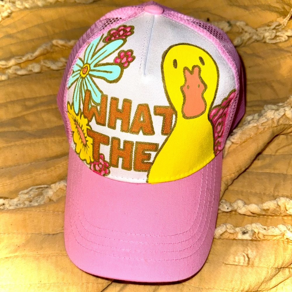 CAP•tivated by Kasey Handpainted Trucker Hat ‘What da’ Duck?’
